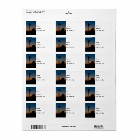 Ozark Sunset Windmill Adressaufkleber (Vorne)