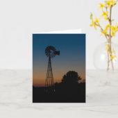 Ozark Sunset Windmill Karte (Gelbe Blume)