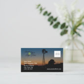 Ozark Windmill Sunset Business Card Visitenkarte (Stehend Vorderseite)