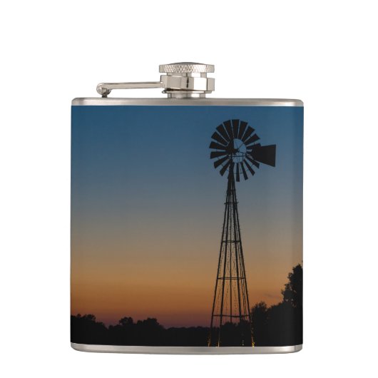 Ozark Windmill Sunset Flachmann (Vorderseite)