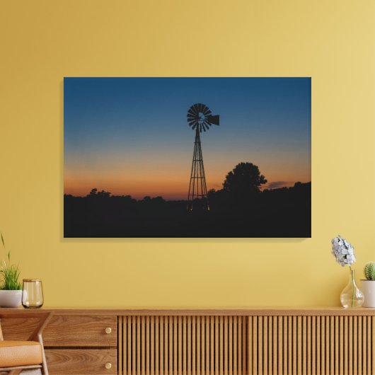 Ozark Windmill Sunset Leinwanddruck (Insitu (Wohnzimmer))
