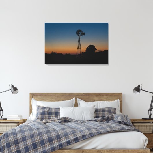 Ozark Windmill Sunset Leinwanddruck (Insitu (Schlafzimmer))