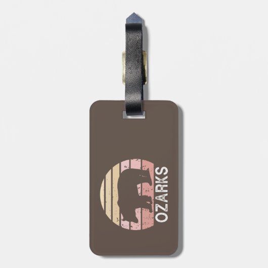 Ozarks Bear Gepäckanhänger (Rückseite vertikal)