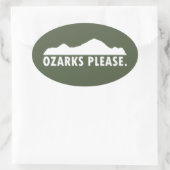 Ozarks Bitte Ovaler Aufkleber (Tasche)