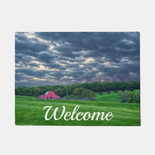 Ozarks Cloudy Farm Sunset Welcome Doormat Fußmatte (Vorderseite)