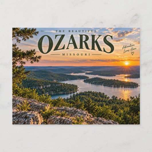 Ozarks Missouri Postkarte (Vorderseite)
