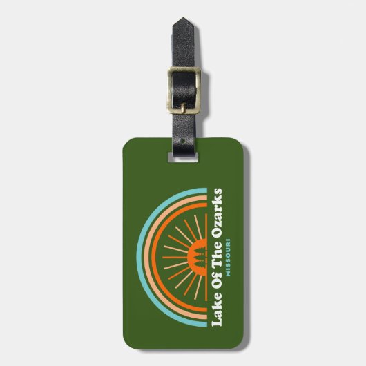 Ozarks-Regenbogensee Gepäckanhänger (Vorderseite vertikal)