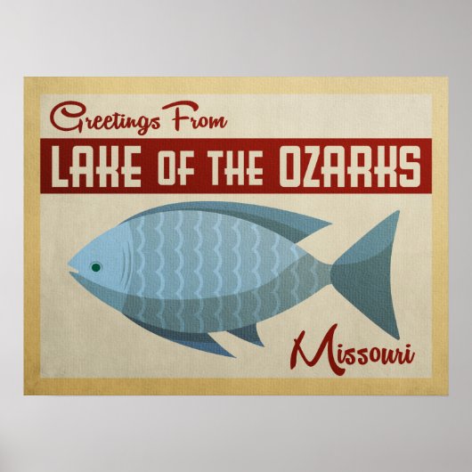 Ozarks-See Fisch Vintage Poster (Vorne)