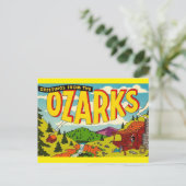 OZARKS Vintage Reise Postkarte (Stehend Vorderseite)