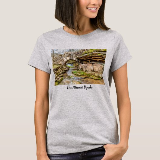 Ozarks Wasserfall Unterbrücken T - Shirt (Vorderseite)