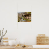 Ozarks Wasserfall unterhalb der Brücke Poster (Küche)