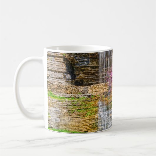 Ozarks Waterfall Spring Bluff Coffee Tasse (Links)