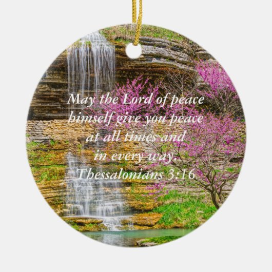 Ozarks Waterfall Spring Bluff Keramik Ornament (Vorne)