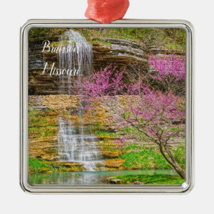 Ozarks Waterfall Spring Bluff Ornament Aus Metall