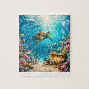 Ozean-Abenteuer – Farbige Unterwasserwelt-Puzzle Puzzle