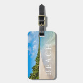 Ozean an einem tropischen Strand Gepäckanhänger (Vorderseite vertikal)