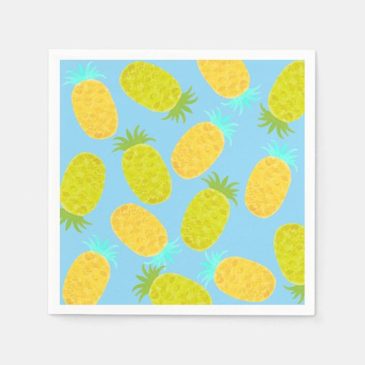 Ozean Ananas Himmel Muster Serviette (Vorderseite)
