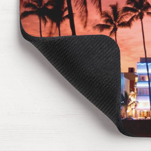 Ozean-Antriebs-Miami Beach-Skyline-Computer Mousepad (Ecke)