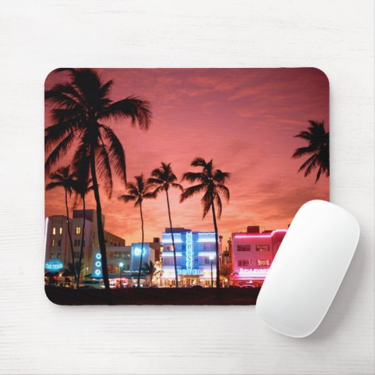 Ozean-Antriebs-Miami Beach-Skyline-Computer Mousepad (Mit Mouse)