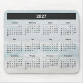 Ozean-Aquarell-Kalender 2027 Mousepad (Vorne)