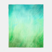 Ozean Aquarell Wellen Fleecedecke (Vorderseite)