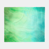 Ozean Aquarell Wellen Fleecedecke (Vorderseite (Horizontal))
