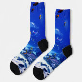 Ozean Aquarium Socken (Linkes Detail)