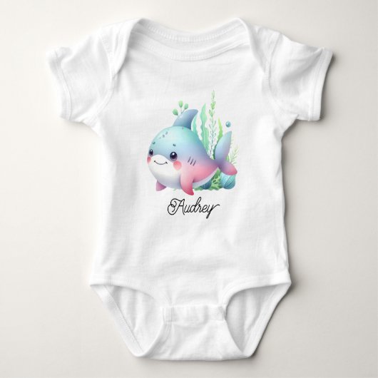 Ozean Baby Wal Strampler (Vorderseite)