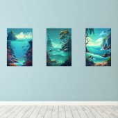 Ozean Bilderwand Sets (Holzboden)