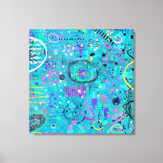 Ozean-Blasen: Maximalistische Kunst Leinwanddruck (Vorderseite)