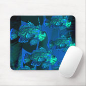 OZEAN-BLAU-FISCHE MOUSEPAD (Mit Mouse)