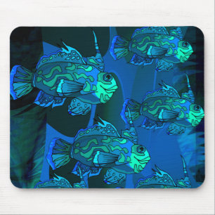 OZEAN-BLAU-FISCHE MOUSEPAD