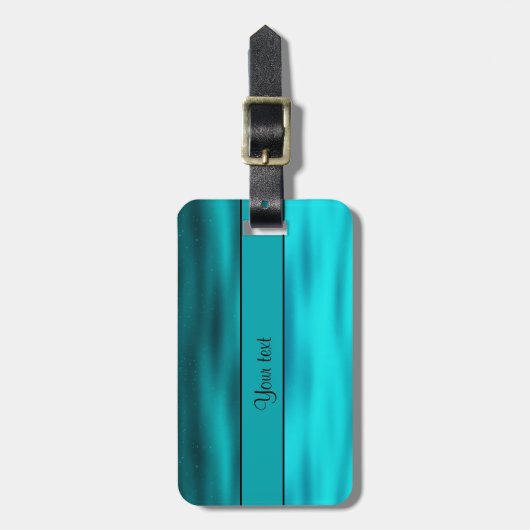 Ozean-Blau Gepäckanhänger (Vorderseite vertikal)