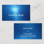 Ozean-Blau-heilige quere helle Visitenkarte (Vorne/Hinten)