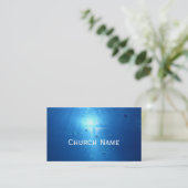 Ozean-Blau-heilige quere helle Visitenkarte (Stehend Vorderseite)