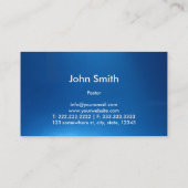 Ozean-Blau-heilige quere helle Visitenkarte (Rückseite)