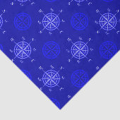 Ozean-Blau-Kompass-Rose Seidenpapier (Ausschnitt)