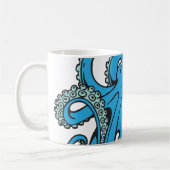 Ozean-Blau-Krake Kaffeetasse (Links)