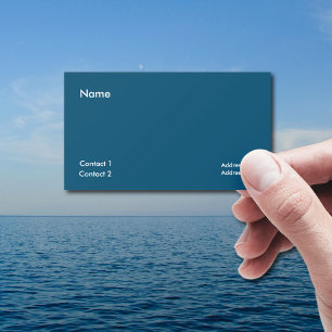 Ozean Blau Minimalistisch - QR-Code hinzufügen Visitenkarte