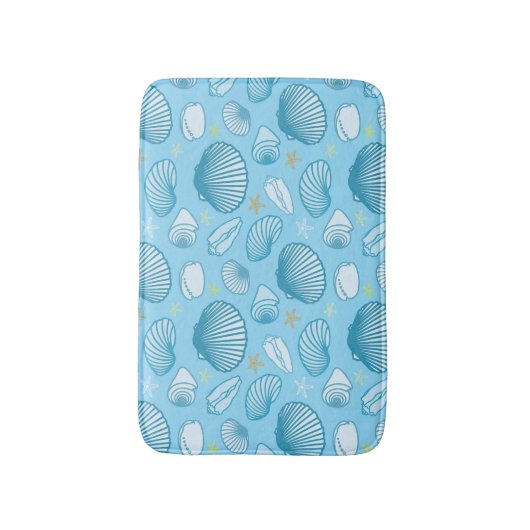 Ozean-Blau-Muster Badematte (Vorderseite Vertikal)