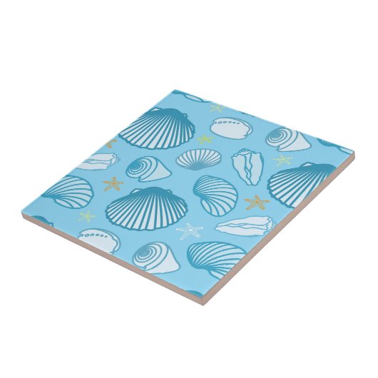 Ozean-Blau-Muster Fliese (Seite)