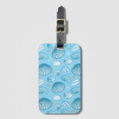 Ozean-Blau-Muster Gepäckanhänger (Vorderseite Vertikal)