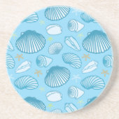 Ozean-Blau-Muster Getränkeuntersetzer (Vorne)