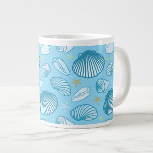 Ozean-Blau-Muster Jumbo-Tasse
