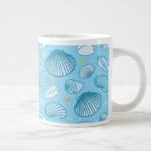 Ozean-Blau-Muster Jumbo-Tasse (Rechts)