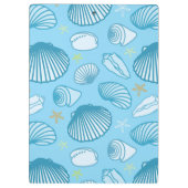 Ozean-Blau-Muster Klemmbrett (Rückseite)