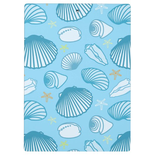 Ozean-Blau-Muster Klemmbrett (Rückseite)