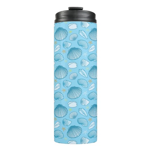 Ozean-Blau-Muster Thermosbecher (Vorderseite)
