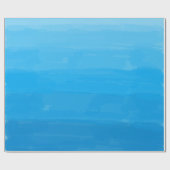 Ozean-Blau Ombre Packpapier (Flach)