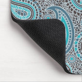 Ozean-Blau Paisley Mousepad (Ecke)